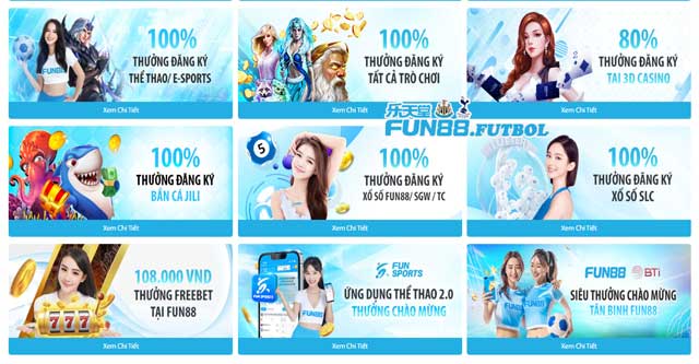 Tận hưởng các khuyến mãi Fun88 siêu hấp dẫn